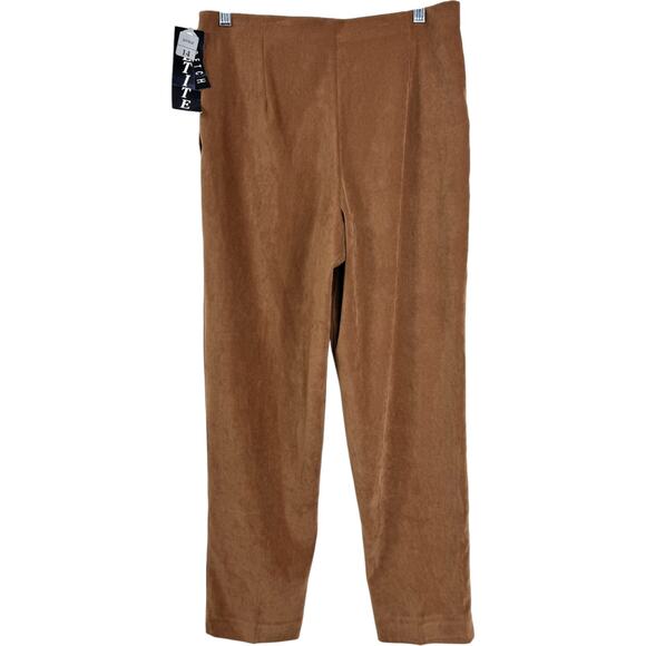 Vintage W.L. Sportswear Petites Brown Stretch Pants Size 14P Made in USA - Picture 1 of 15